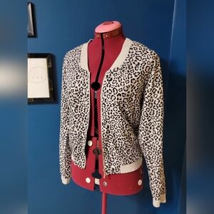 Atmosphere Black and White Leopard Cardigan